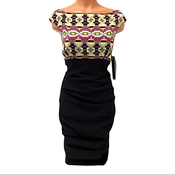 Nichole Miller Black Bodycon Dress - Picture 1 of 6